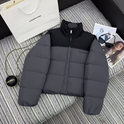 Alexander Wang Exclusive Embroidered Collared Long Square Down Jacket