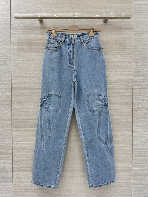 Chanel Exclusive Coco Bow Series Classic Work Jeans