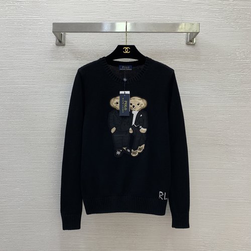 Polo Ralph Lauren High-end Wool Blend Knit Shirt with Embroidered Logo