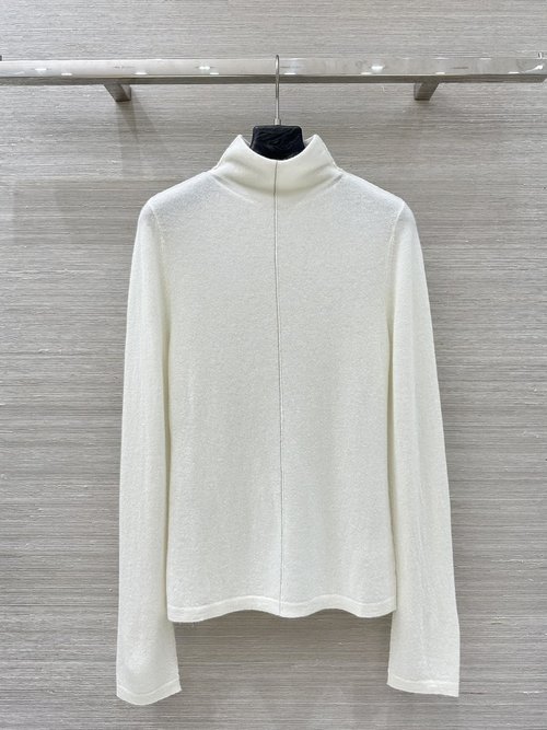 Brunello Cucinelli Exclusive High-End Cashmere High-collar Chain Base Top