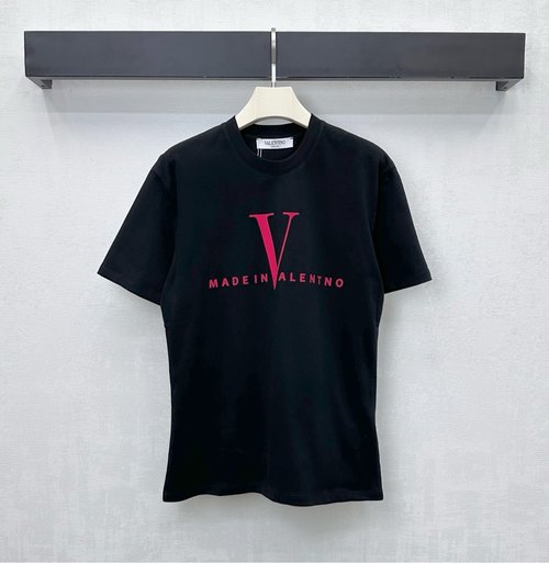 Valentino Customized Imported Cotton T-shirt with Iconic Letter Logo