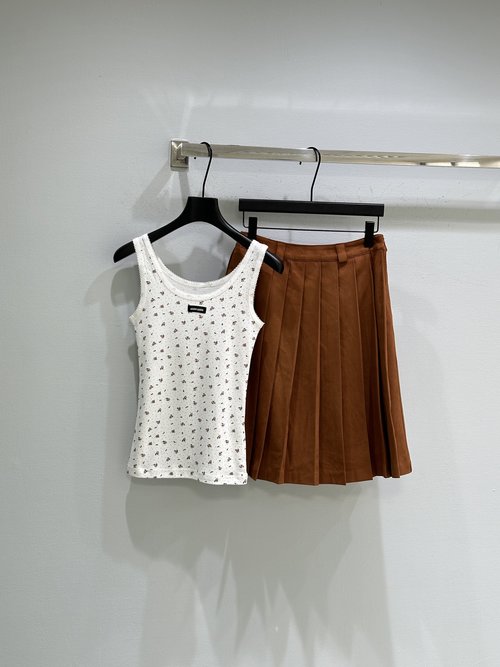 Miu Miu Suede College-style Skirt