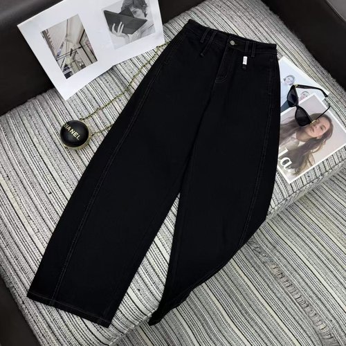 Maison Margiela Checkered Curved Knife Jeans for a Stylish Look