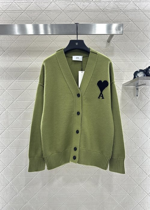 Versace Heart Knit Cardigan in Comfortable Wool Material
