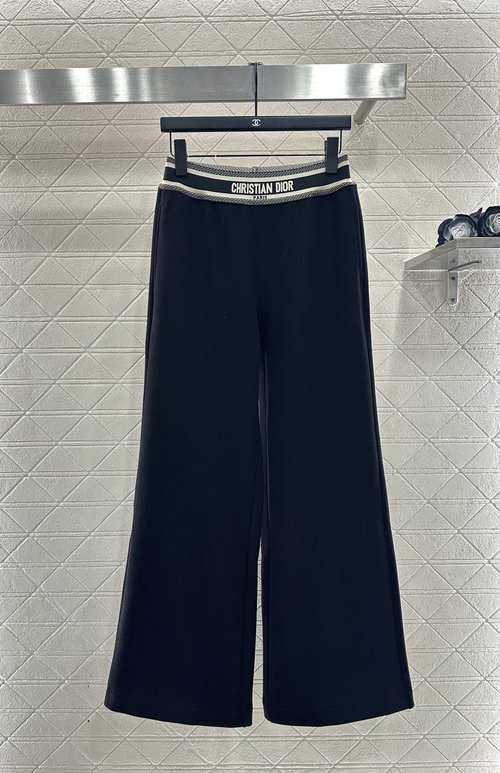 Dior Customized Flannel Elastic Webbing Trousers for Leg Shape Modification, High-Street Style