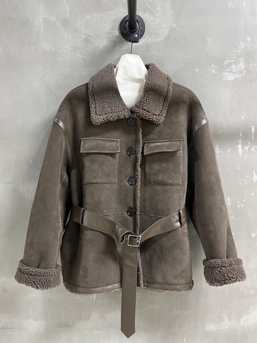 Yves Saint Laurent Premium Fur-Trimmed Garment, Customizable, Elegant Retro Style, Versatile