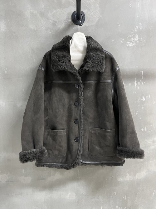 Miu Miu Versatile Outerwear with Reversible Fur and Leather Blend