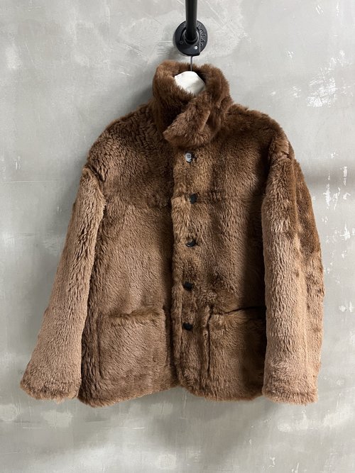 Miu Miu Fashionable Reversible Merino Wool Blend Fur Garment