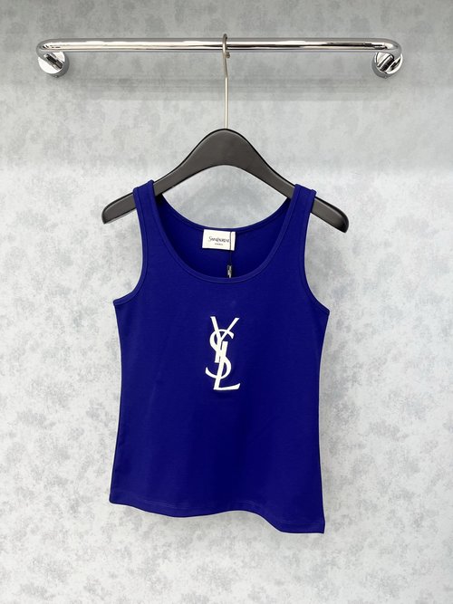 Yves Saint Laurent Customized Round Neck Printed Vest, Comfortable and Attractive