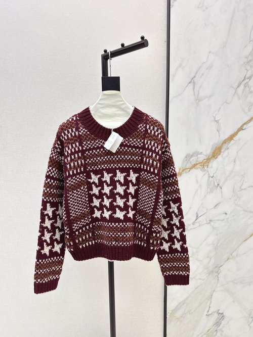 Brunello Cucinelli Sequined Geometric Pattern Sweater for a High-class Appearance