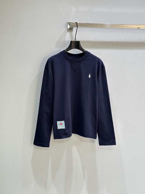 Yves Saint Laurent Cotton Long-Sleeve Tee with Embroidery