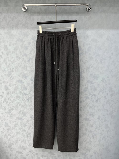 Prada High-quality Wool Drawstring-waist Casual Trousers