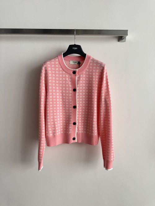 Fendi Classic Crew Neck Cardigan: Soft, Comfortable, Versatile Style