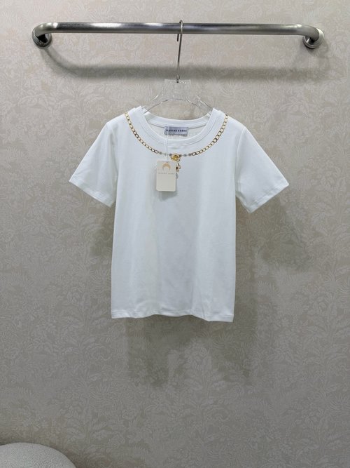 Marine Serre Stylish Sophisticated Printed Logo Short-Sleeved T-Shirt