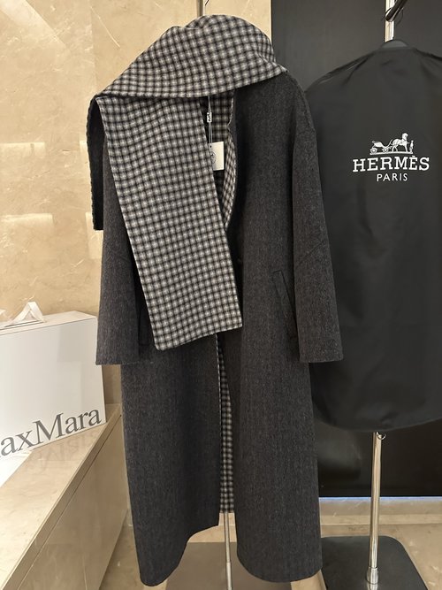 Hermes Wool Scarf - style Coat, Classic Design, Warmth and Value