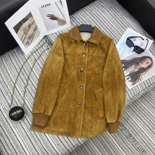 Loro Piana Recommended Corduroy Leather Jacket in Horse Riding Style