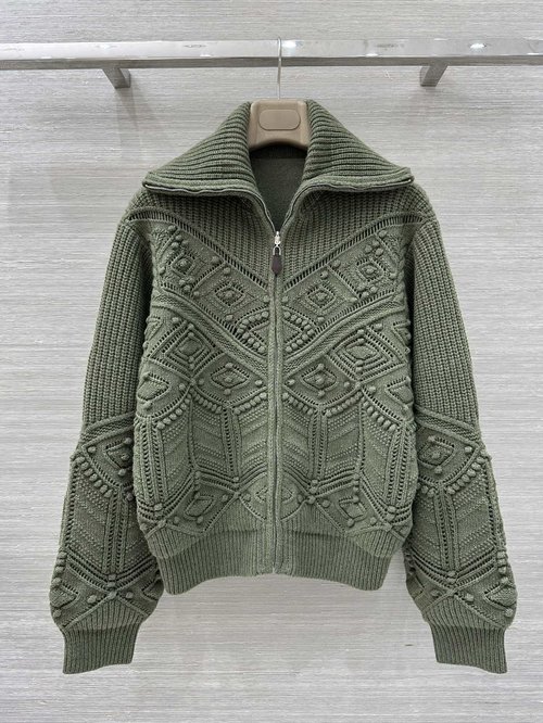 Loro Piana Holiday Series High-End Reversible Cashmere Coat with Hollow Check Pattern