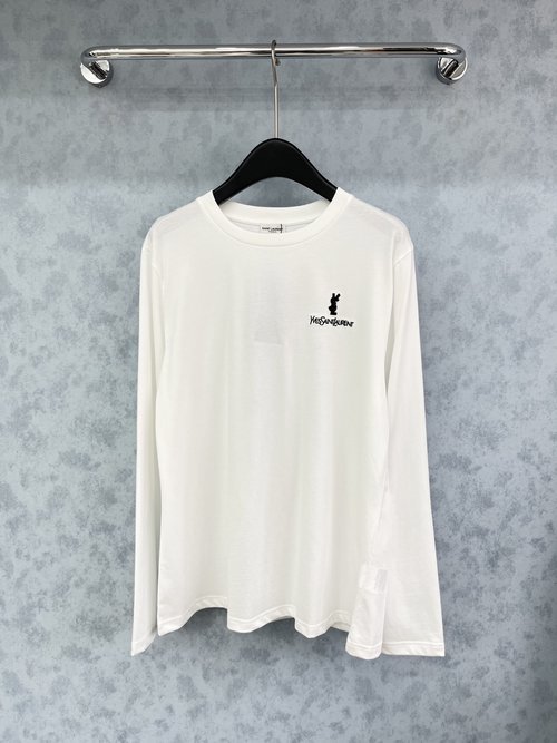 Yves Saint Laurent Sophisticated Diamond - Embellished Long Sleeve T - Shirt