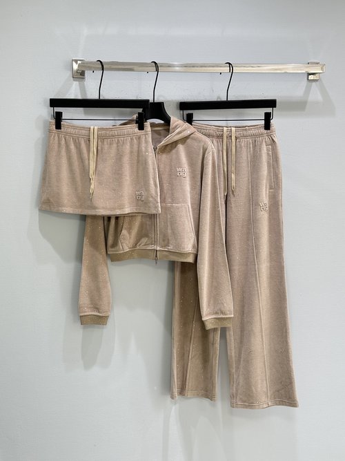 Alexander Wang Sport Pants with Rhinestones and Emblem on Thigh