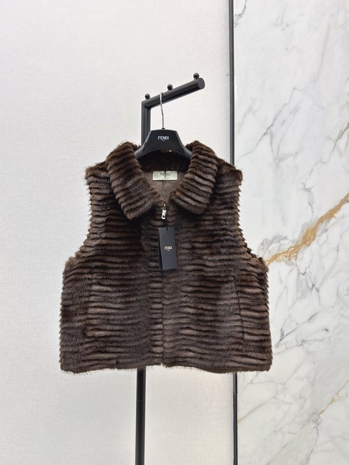 Fendi Exclusive Eco Mink Vest, Soft & Warm with a Shiny Look