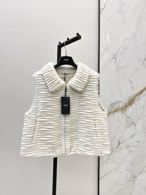 Fendi Exclusive Faux Mink Vest, Cozy and Atmospheric