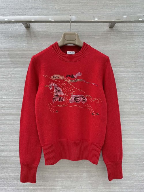 Burberry Cross-Stitch Horse-Rider Sweater