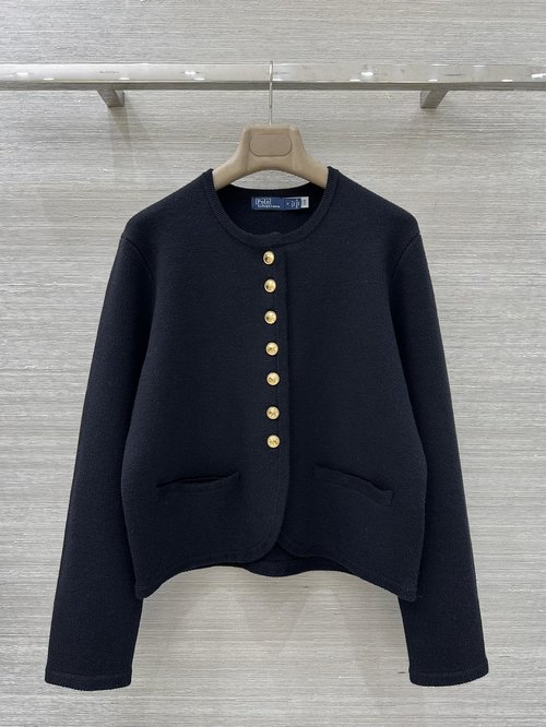 Polo Ralph Lauren Heavy-Knit Wool Coat with Retro Buttons for Stylish Layers