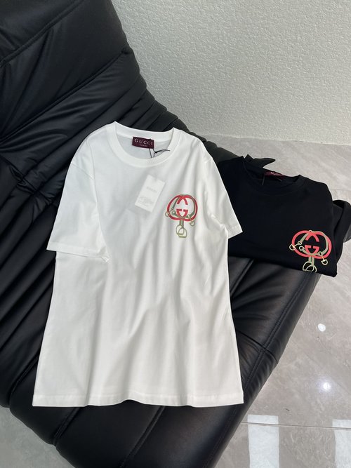 Gucci Double G Print Round-Neck T-Shirt