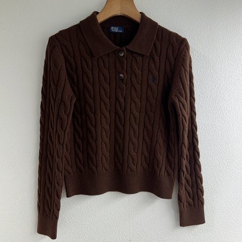 Polo Ralph Lauren Retro College Style Knitwear with Pony Embroidery, Adaptable