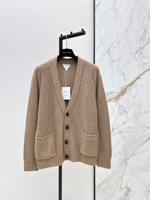 Bottega Veneta V-Neck Wool Cardigan, High-Quality and Suitable for Any Occasion