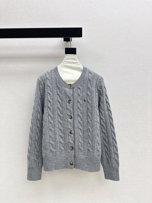 Polo Ralph Lauren Classic American-Style Cable-Knit Cashmere Cardigan