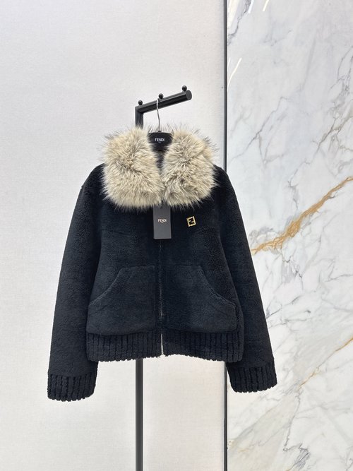 Fendi H-shaped Collared Coat, Fashionable and Practical