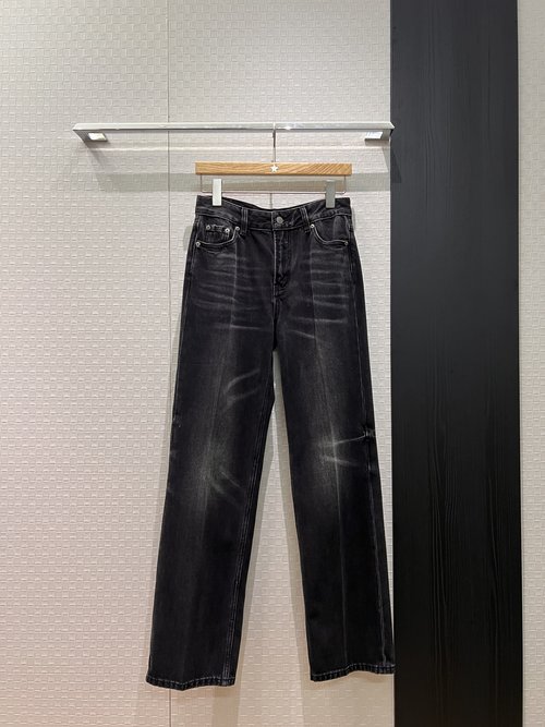 Celine Simple Straight-Leg Jeans with Logo in Various Colors