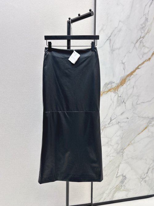 Brunello Cucinelli Versatile Long Wrap Skirt in Custom Leather