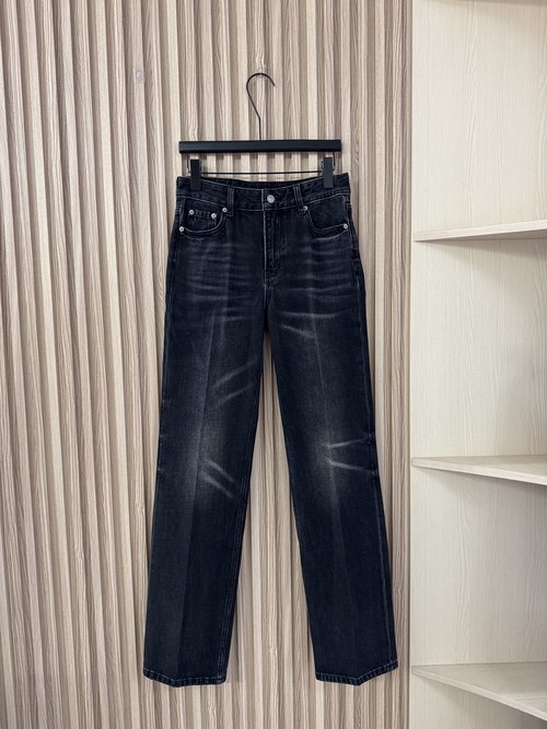 Celine Tricolor Belted Straight Leg Slimming Jeans
