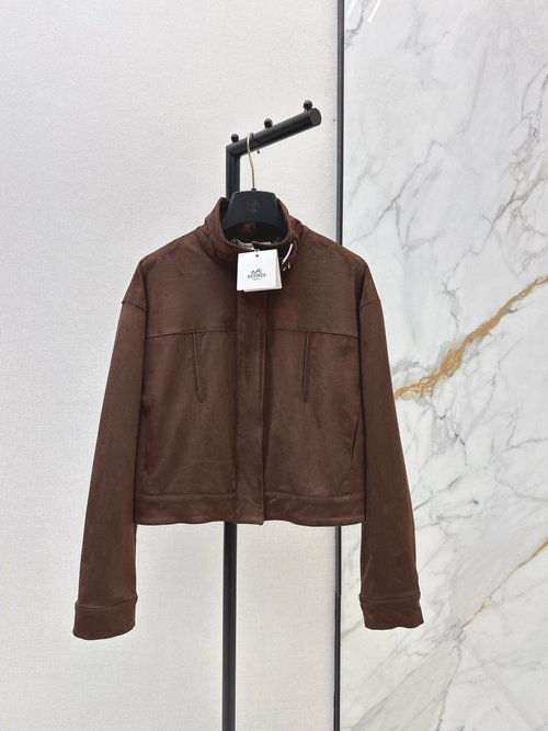 Hermes Retro Moto Jacket in Faux Leather, Practical and Stylish