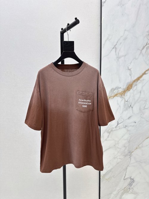 Acne Studios Distressed Letter Short-sleeve T-shirt, Linen-cotton Blend, Relaxed Fit