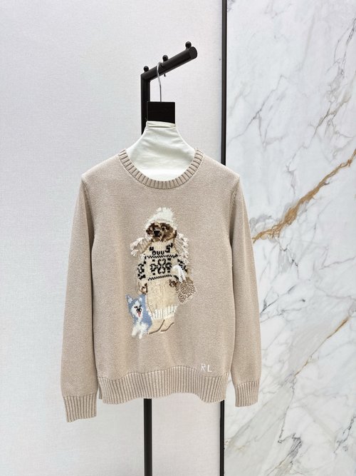 Loro Piana Exclusive Wool Sweater with Embroidered Bear for Casual Wear