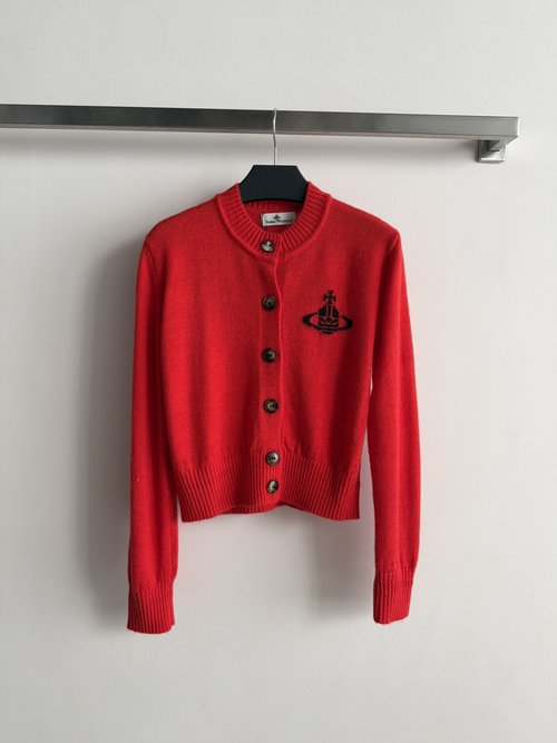 Loro Piana Classic Embroidered Saturn Knit Cardigan for Daily Travel