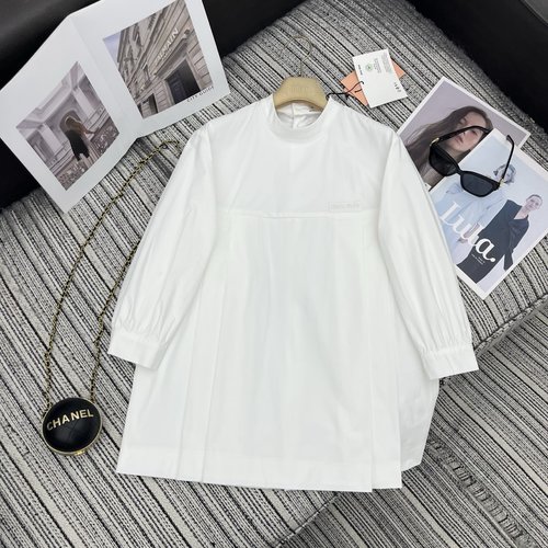 Miu Miu Exclusive Imported Cotton Crop Top with Architectural Design