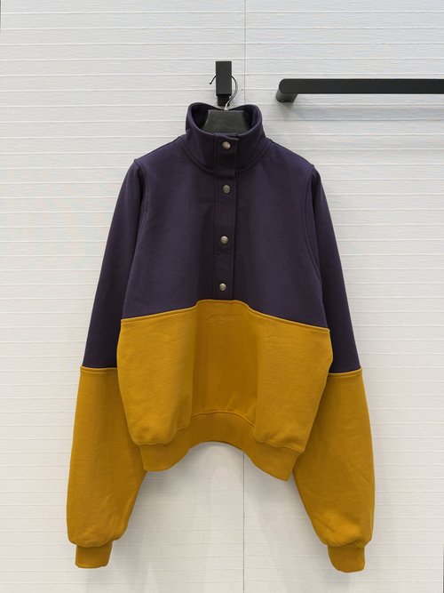 Yves Saint Laurent Color - Blocked High - Collar Sweatshirt