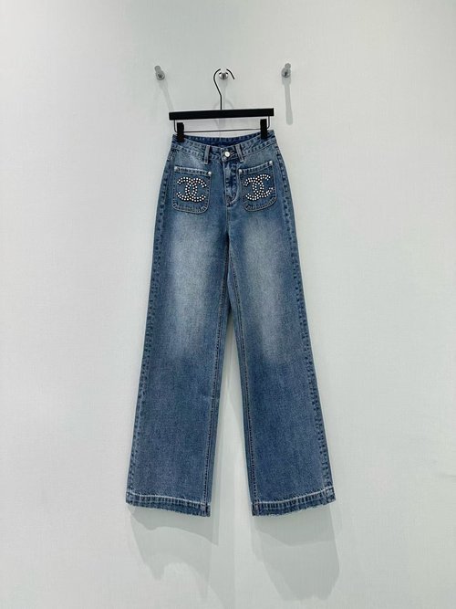 Chanel Early Spring Double C Diamond Jeans, Attractive