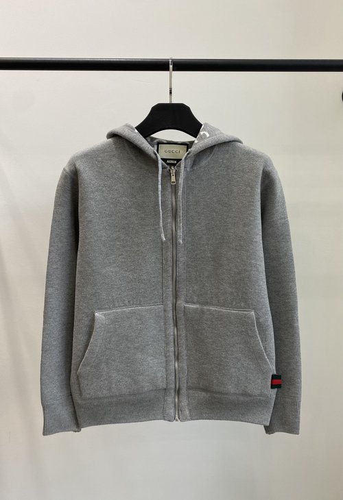 Gucci Classic Double G Wool-blended Zipper Jacket