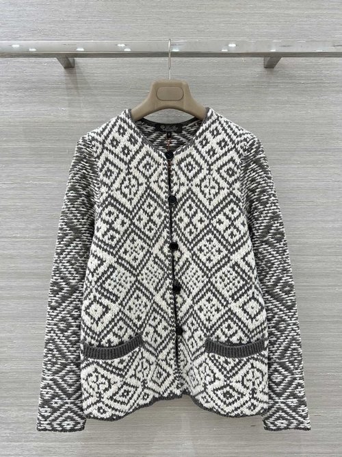 Loro Piana Exclusive Fair Isle Hooked Cardigan for Festive Occasions