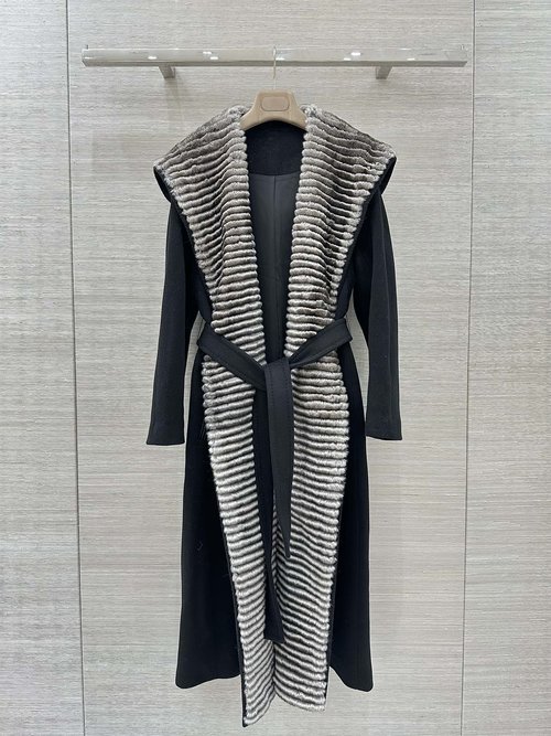 Loro Piana High-End Fur-Trimmed Double-Sided Cashmere Hooded Coat