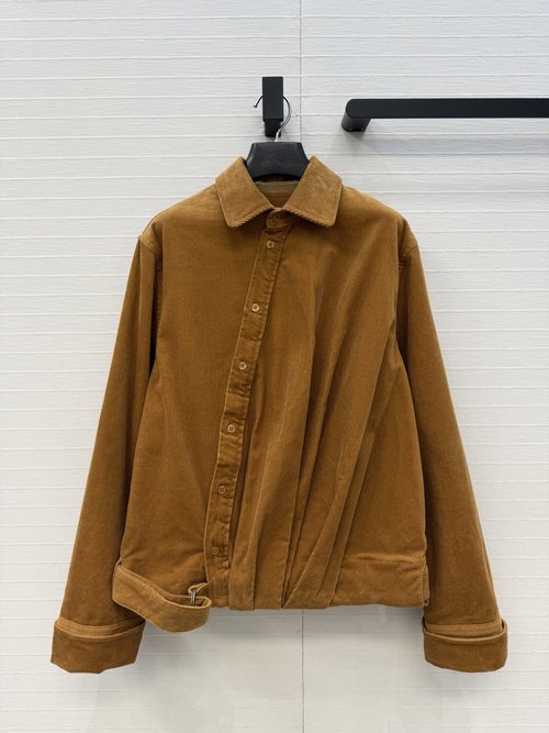Loewe Popular Deconstructed Corduroy Jacket with D-Ring Belt