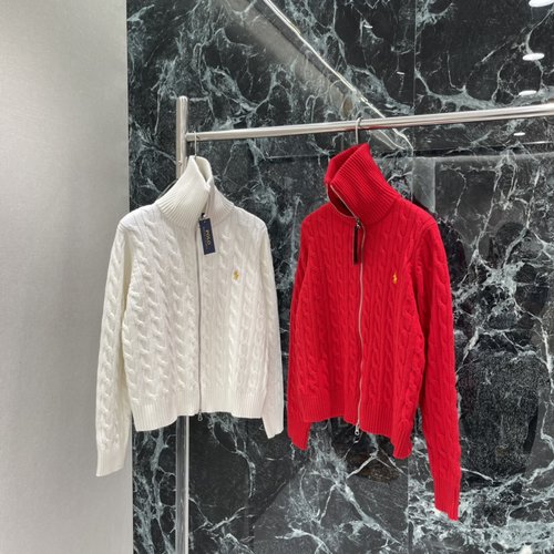 Polo Ralph Lauren Classic Cable Knit Half-Zip Cardigan with Pony Embroidery