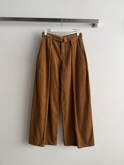 Loewe Corduroy Belted Trousers with Logo for High-Street