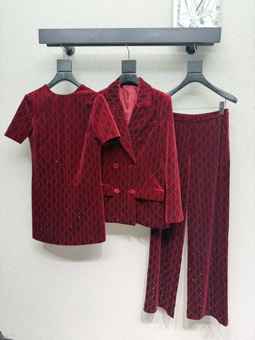 Gucci High-End Handmade Sequined Velvet Blazer