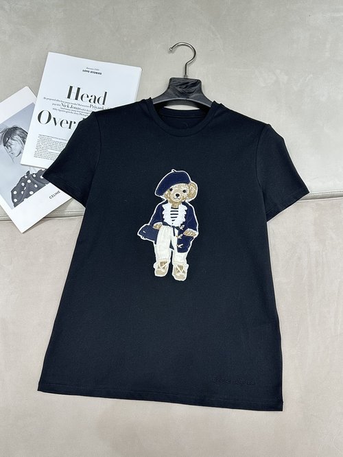 Polo Ralph Lauren American Style Knitted Hat Short-Sleeved T-Shirt